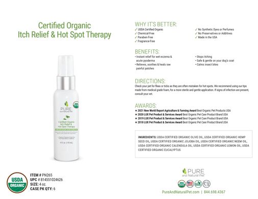 Органічна протизапальна олія для шкіри Itch Relief & Hot Spot Oi 118 мл