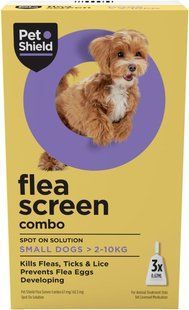 Краплі Pet Shield Flea Screen Combo для собак від бліх та кліщів (3 шт.), Small (передзамовлення)