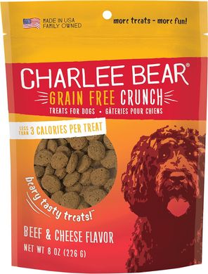Ласощі для тренувань Charlee Bear® Grain Free Bear Crunch 226 г, Beef & Cheese (яловичина та сир)